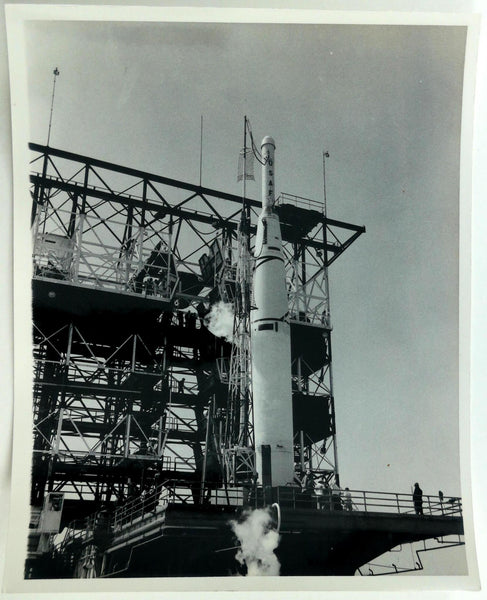 1958 Official US Air Force Photo Patrick AFB Missile #116 On Launcher Pad 17A