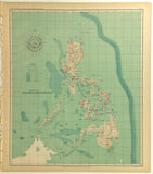 1899 Official US Navy Map Philippine Islands Volcano Orographical Topography