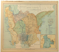 1899 Official Stamped US Navy Jesuit Observatory Map Philippine Islands LUZON