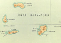 1899 US Navy Jesuit Observatory Map Philippine Islands Batanes Babuyanes Palaui