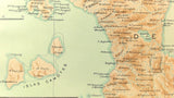 1899 Official US Navy Map Philippine Islands Isla Leyte Camotes De Biliran Daram