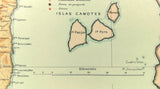 1899 Official US Navy Map Philippine Islands Isla Cebu Mactan Camotes Bantayan