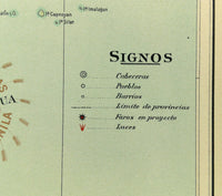 1899 Official US Navy Map Philippine Islands Isla Norte De Paragua Busuanga