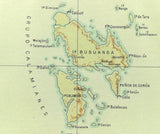 1899 Official US Navy Map Philippine Islands Isla Norte De Paragua Busuanga