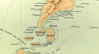 1899 Official US Navy Map Philippine Islands Isla Sur De Paragua Balabac Bugsuk