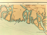 1899 Official US Navy Map Philippine Islands Bahia De Manila Cavite Bulacan