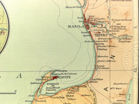 1899 Official US Navy Map Philippine Islands Bahia De Manila Cavite Bulacan