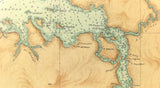 1899 Official US Navy Map Philippine Islands Estrecho San Juanico Leyte Samar