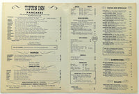 1950's Mini Menu Tiffin Inn Pancake House Restaurant Baton Rouge Louisiana