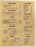1981 Original Vintage Restaurant Menu Country Corner Boerne Schertz Devine Texas