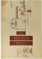 1940's Marshall Field & Company Mission Grill Restaurant Menu Chicago Illinois