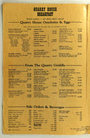 1986 Quarry House Large Laminated Restaurant Menu Rocklin California Granite