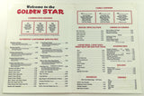 1980's Golden Star Original Chinese Laminated Restaurant Menu Boise Idaho