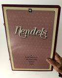 1980's NENDELS Large Heavy Original Vintage Restaurant Menu Northwest Tradition