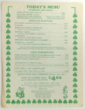 1985 The Irish Rover Inn Irish Festival Restaurant Menu Penndel Pennsylvania
