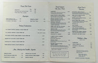1980's Orleans Inn Original Restaurant Menu Orleans Massachusetts Aaron Snow