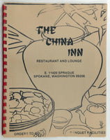 1989 The China Inn Original Vintage Restaurant Menu Spokane Washington