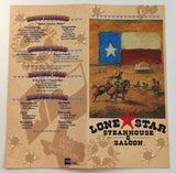 1994 Lone Star Steakhouse & Saloon Original Color Restaurant Menu Texas Chain