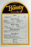 1987 The Bounty Oyster Bar Original Vintage Laminated Restaurant Menu Nevada ?