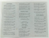 1980's CAPPUCCINO'S Ristorante Original Restaurant Menu Lewiston New York