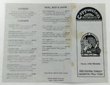 1980's CAPPUCCINO'S Ristorante Original Restaurant Menu Lewiston New York