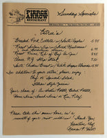 1970's Pierce Arrow Original Vintage Restaurant Menu West Seneca New York