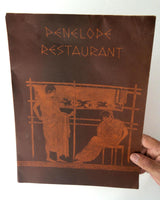1980's PENELOPE Restaurant Original Vintage Full Size Greek Cuisine Menu