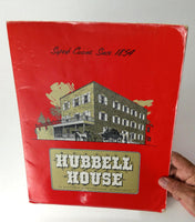 1980's Hubble House Restaurant Mantorville Minnesota Large Original Menu