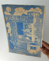 1940's ZISSENS Bowery Restaurant Miami Florida Original Liquor Cartoon Menu