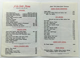 1980's MARIE'S Sea Food Tavern Restaurant St. Catharines Ontario Canada Menu