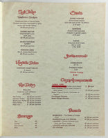 1980's Empress Of India Restaurant St. Catharines Ontario Canada Original Menu