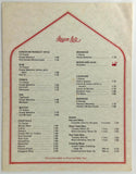 1980's Empress Of India Restaurant St. Catharines Ontario Canada Original Menu