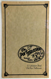 1980's The Port Mansion Restaurant Old Port Dalhousie Ontario Original Menu