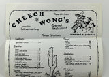 1980's Cheech & Wong's Chinese Mexican Fusion Restaurant Buffalo New York Menu