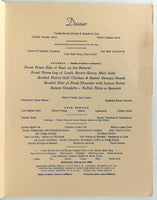 1984 Sorento Hotel Menu St. Petersburg Florida Van Haam Ensemble Concert