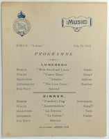 1925 RMSP Royal Mail Steam Packet Orduna Ship Music Program Josia Law Waltz