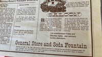 Original Vintage Old Newspaper Style Menu ROCK SPRINGS CAFE Restaurant Arizona