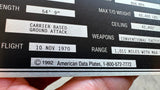 1992 Metal Aluminum USN A-6E INTRUDER Trading Card #020 American Data Plates