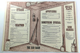 1987 THE RED BARN Restaurant Original Vintage Menu Large & Laminated