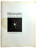 1993 DREAMLINK Operation Manual Lucid Dreaming Mask Lucidity Institute