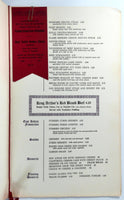 1950's Menu KING ARTHUR'S COURT Round Table Restaurant Greeneville Tennessee