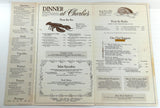 1980's CHARLIE'S Restaurant Large Dinner Menu Seafood Italian