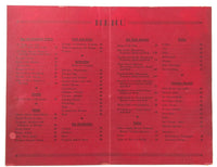1940's THE TEEPEE Restaurant Smaller Vintage Original Dinner Menu