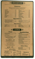 1980's THE FILLING STATION Restaurant Original Vintage Menu