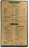 1980's THE FILLING STATION Restaurant Original Vintage Menu