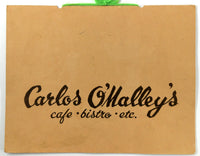 1980's CARLOS O'MALLEY'S Cafe Bistro Restaurant Original Vintage Menu