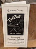 1965 Tabu International Dancing Cabaret Drink Menu Hamburg - St. Pauli Germany