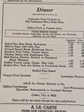 1942 The Miramar Hotel Restaurant Santa Monica California Vintage Menu Card