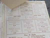Rare 1942 Gotham Delicatessen Restaurant Hollywood Blvd. California Vintage Menu