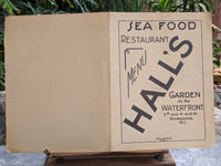 1948 Hall's Garden On The Waterfront Sea Food Restaurant Washington DC Menu